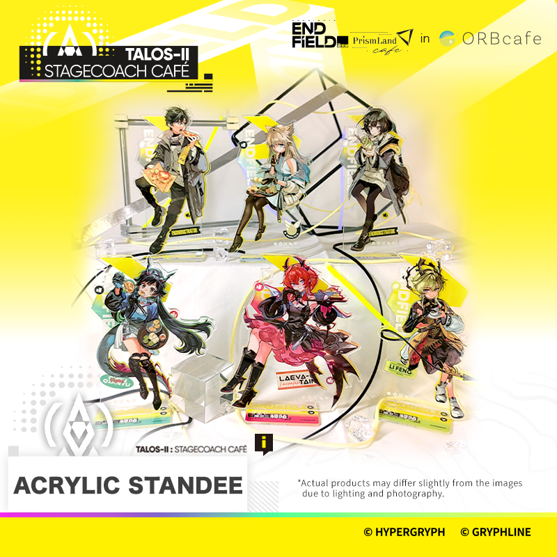Arknights: Endfield × PrismLand cafe in ORBcafe Malaysia – TALOS-II: STAGECOACH CAFÉ 【Acrylic Standee】 6 designs